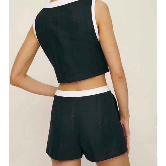 Reformation Black and White Mini Dress - Picture 6 of 11